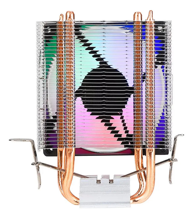 Fan Cooler Disipador Rgb Amd Intel 2 Tubos Ventilador Pc