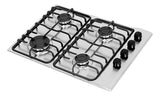 Estufa De Empotrar A Gas 4 Puestos Acero Inoxidable 58.5cm Plateado