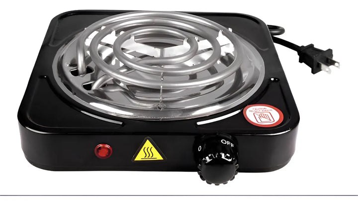 Estufa Electrica Sencilla De Un Puesto Cocina 1000w 60hz Negro