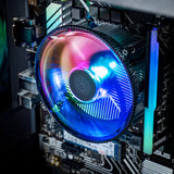 Enfriador De Aire Cooler Master I70c Lga1700 Argb Intel De Bajo Perfil Para Cpu, Aletas De Aluminio Negro Anodizado, Base De Inserción De Cobre, Soporte De Cpu Tdp De 95 W, Ventilador Argb De 3 Pines