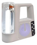 Parlante Linterna Bluetooth Recargable Radio Fm Usb Memoria Color Blanco