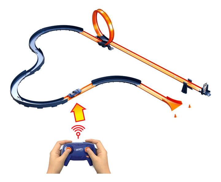 Juego De Pistas Rc Hot Wheels Con Vehículo Y 30 Piezas