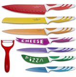 El Set 6 Cuchillos Acero Colores Variados
