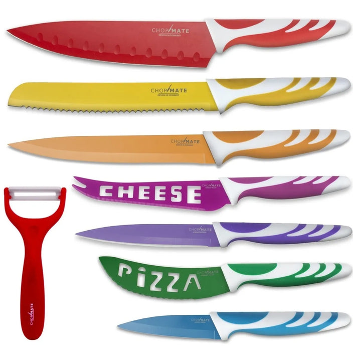 El Set 6 Cuchillos Acero Colores Variados