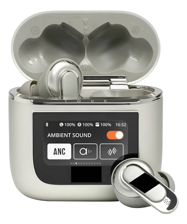 Auriculares Audifonos Inalambricos Bluetooth Con Pantalla Dorado Oscuro