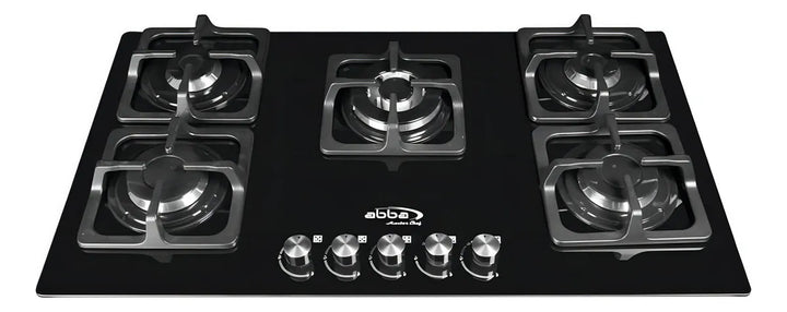 Estufa De Empotrar Abba 5 Puestos Gas Propano Cg 601 V5stc N Color Negro