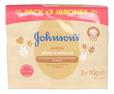 Jabón Bebé Johnson's Avena tripack 3x110 gr