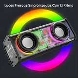 Bocina Portátil Bluetooth 5.0 Rgb 10w 1800mah Altavoces V8 Color Negro