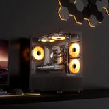 Chasis Gamer Sevenhero M-atx Con 3 Ventiladores Argb Negro