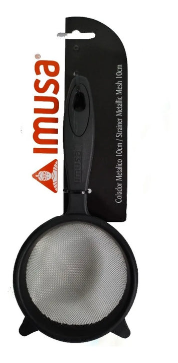 Colador Imusa Malla Metálica Acero 10 Cm Color Negro