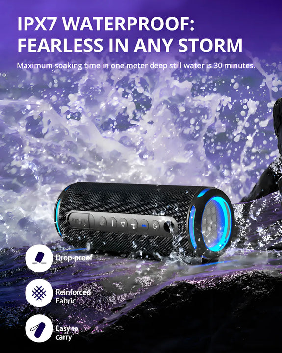 Parlante Tronsmart T7 Lite portátil con bluetooth waterproof negra