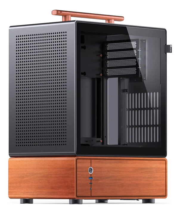 Jonsbo T7 Negro Micro Atx Pc Caso Chasis De Aluminio Con