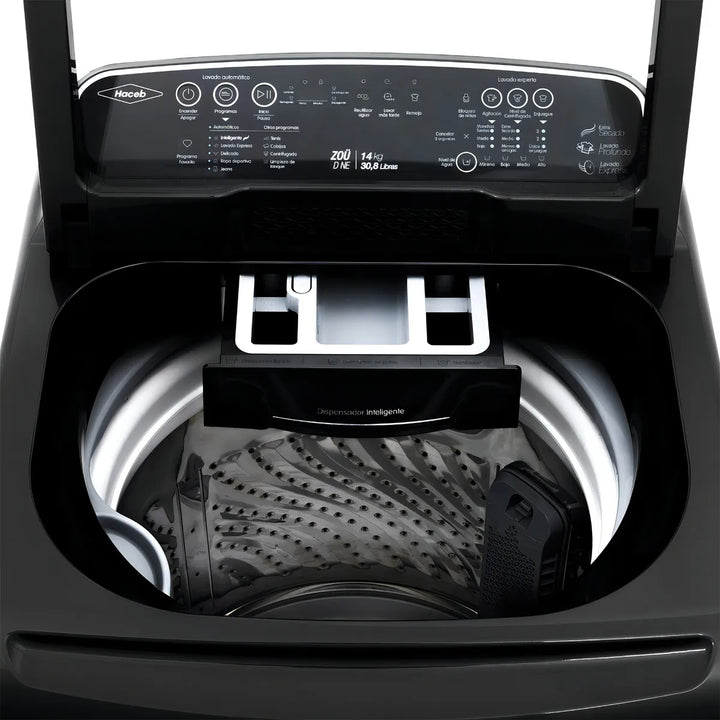 Lavadora Zoü 14 Kg Digital Negra Color Negro