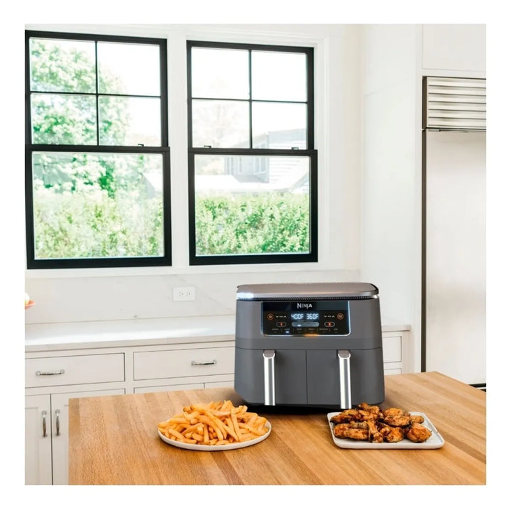 18lb Ninja Dz201 Freidora De Aire Air Fryer 7.6l 6 Funcione Gris Oscuro
