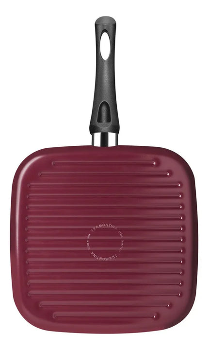 Bifera Tramontina Paris En Aluminio Con Revestimiento Intern Color Rojo