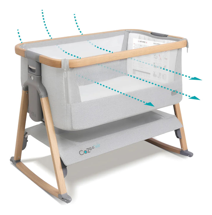 Moisés Air Para Bebé Plegable Con Colchón 0-6 Meses Plateado