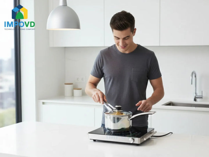 Estufa Induccion Electrica Portatil Practica Segura Rapida Negro