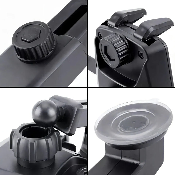 Soporte universal para celdas de coche, cierre automático, color negro