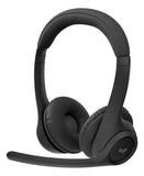 Logitech Zone 300, Diadema Bt Inalámbrica, 2 Micrófonos, Blk Color Negro Luz Blanco