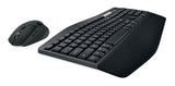 Kit de teclado y mouse inalámbrico Logitech MK850 Español Latinoamérica de color negro