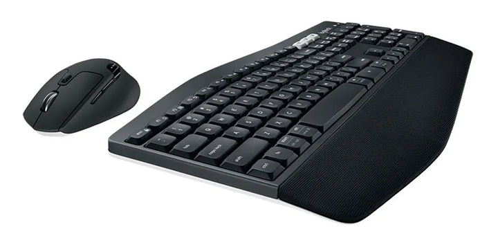 Kit de teclado y mouse inalámbrico Logitech MK850 Español Latinoamérica de color negro
