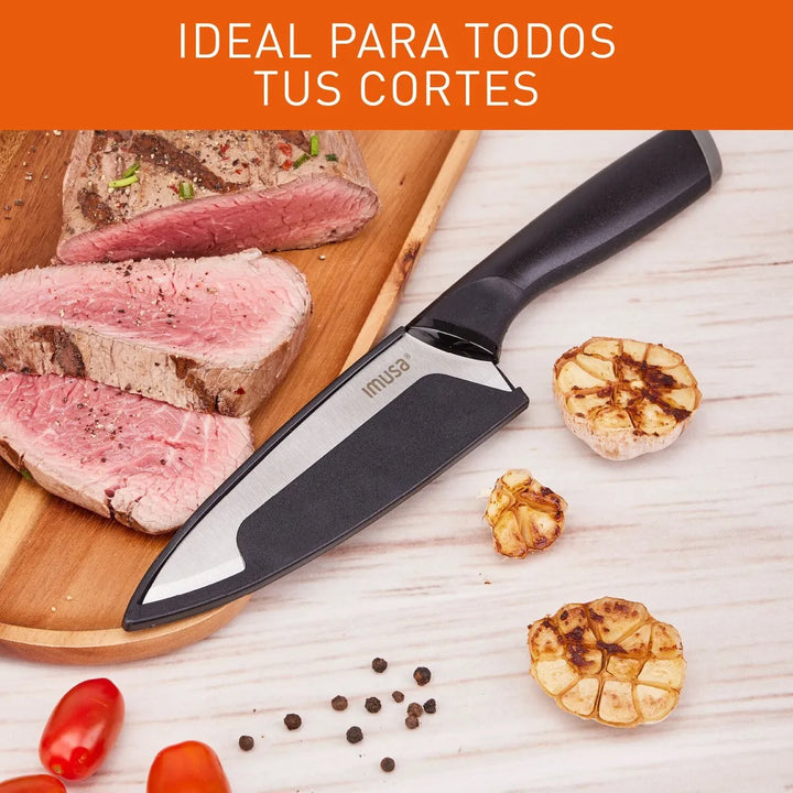 Cuchillo Chef 15cm Imusa Talent Acero Inoxidable Color Negro