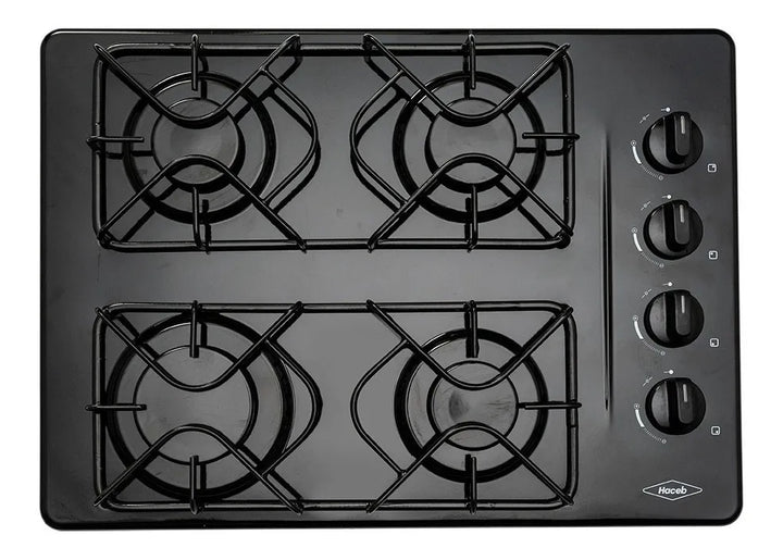 Estufa De Empotrar Esmaltada 60x43 Cm Gas Natural Haceb Color Negro