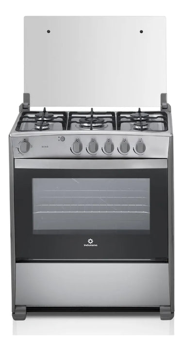 Estufa De Piso Indurama Alcala 32 Horno Grill 5 Puestos Color Gris