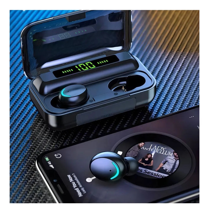 Fone de ouvido in-ear sem fio TWS F9-5 BTH-F9-5 negro