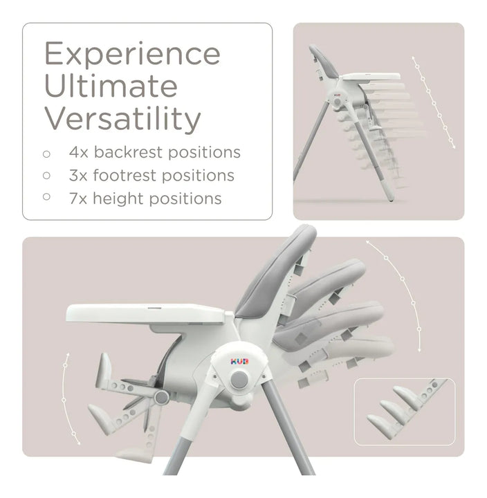 Silla Alta Plegable 3 En 1 Para Bebé Con Bandeja Extraíble