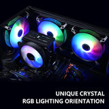 Ventiladores Ds Led Rgb 6 Unidades 4.724 Negros.