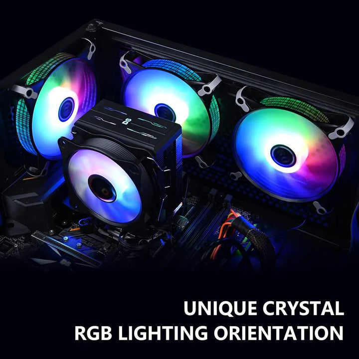 Ventiladores Ds Led Rgb 6 Unidades 4.724 Negros.