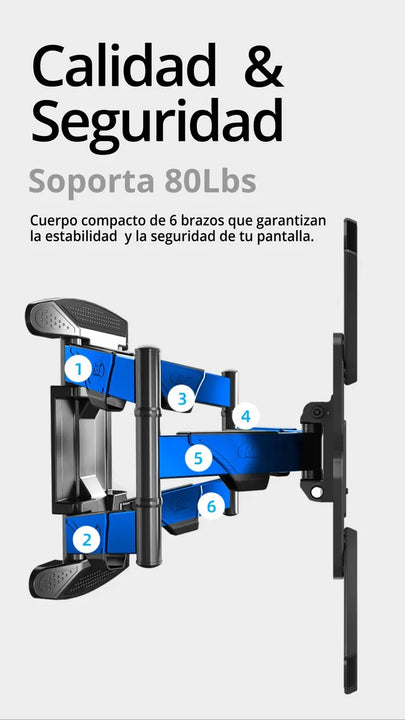 Soporte Tv North Bayou Nb-p5 Negro