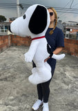Perro Snoopy Peluche Gigante 80cm Blanco Y Negro