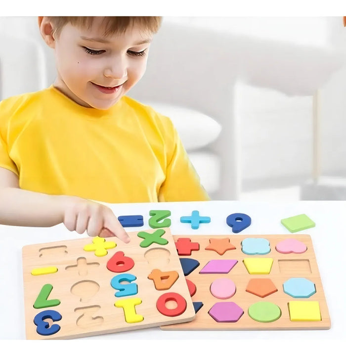 Set Rompecabezas Madera Lo Necesito DKH-1470 Números Signos Didáctico