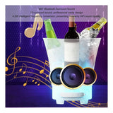 Parlante Bafle Portatil Hielera Cubeta Luces Bluetooth Usb Blanco