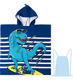 Poncho De Toalla De Dinosaurio Con Capucha Para Ninos