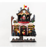 Villa Navideña De 29.4 X 21 Cm Taller De Santa Con Luz Led