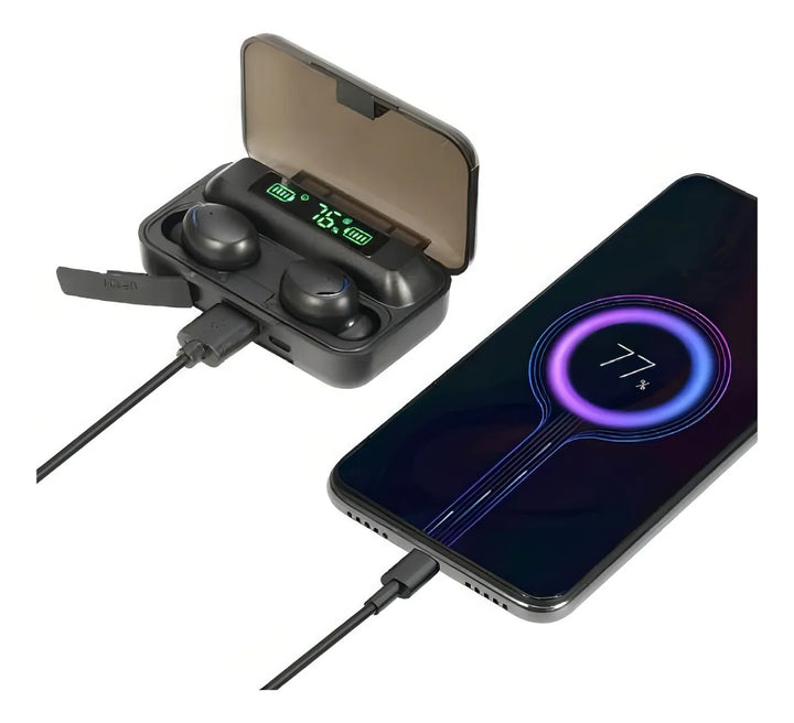 Fone de ouvido in-ear sem fio TWS F9-5 BTH-F9-5 negro