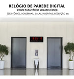 Reloj de pared LED digital grande con temperatura de día, mes y año