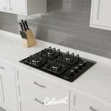 Estufa De Empotrar Vidrio Parrilla Hierro Fundido 5487 Gas Natural