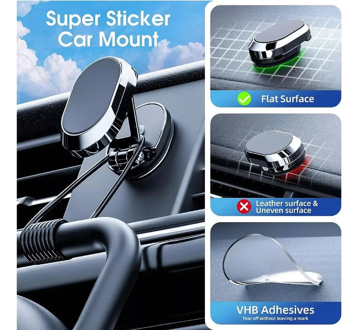 Soporte Porta Celular Magnetico Holder Carro Coche Auto Gps Plateado