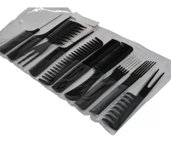 Kit Juego Set Peinillas Peluqueria 10 Unidades