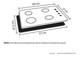 Estufa De Empotrar Esmaltada 60x50 Cm Gas Natural Haceb Color Negro