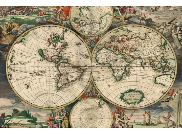 Rompecabezas Ingenio Destreza Mental 1000 Piezas Mapamundi Antiguo