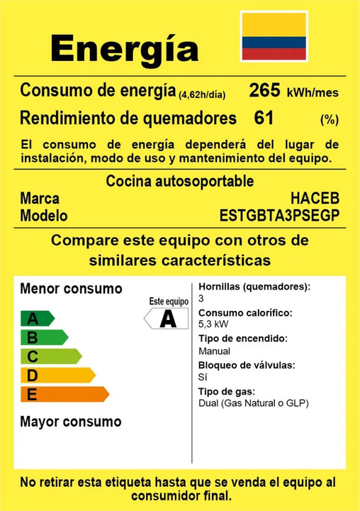 Estufa Romero Gabinete Torre Mixta 3x1 Gas Propano Plata Tipo de conexión Gas envasado