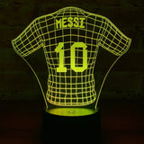Lámpara Led Messi Camiseta Uniforme Fútbol Regalo Holograma Negra