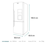 Heladera No Frost Mabe RMB400IBBRX0 418L Plateada con Negro | Bottom Freezer