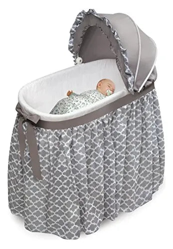 Moisés Y Cuna Mecedora Con Almacenamiento - Gris/linterna
