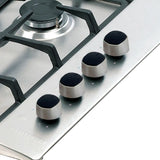 Estufa De Empotrar En Acero Inoxidable 4 Puestos De 58.5cm G